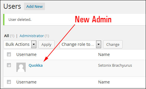Add a WordPress Admin User via PHP